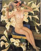 Nude and flower